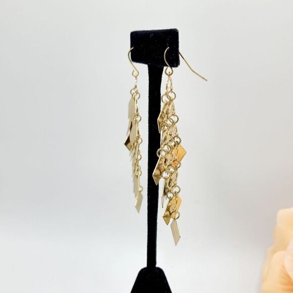 Vintage Layered gold chandelier earrings - Picture 4 of 8